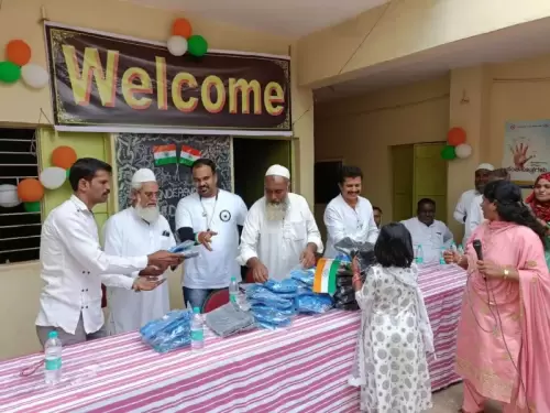 Uniform Distribution in Govt Urdu Primary School, Belathur - Heart Of Giving
